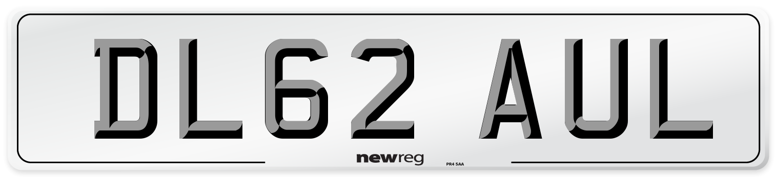 DL62 AUL Number Plate from New Reg